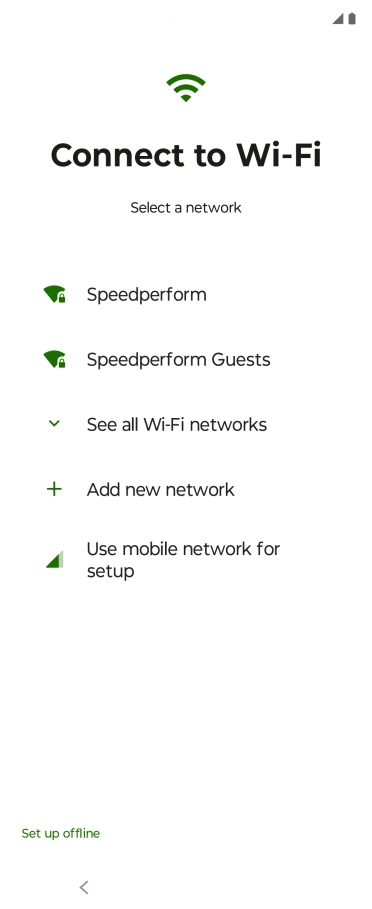 Press the required Wi-Fi network.