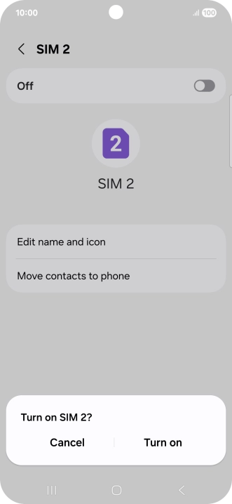 If you turn on use of the price plan, press Turn on.
