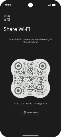 Place the QR code inside the camera frame on the other device to scan the code.