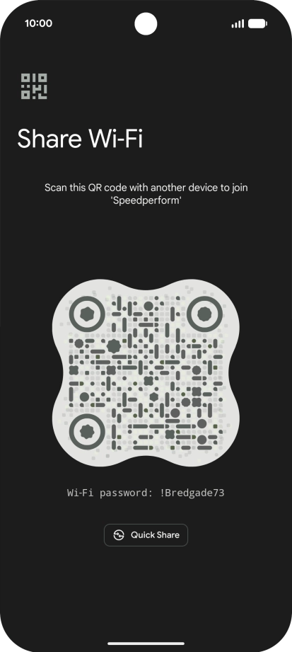 Place the QR code inside the camera frame on the other device to scan the code.