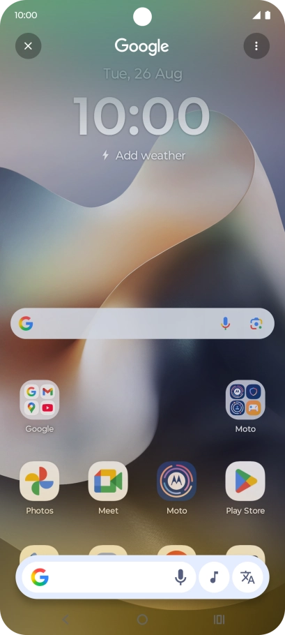 Press the music icon and wait for the search results.
