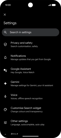 Press Google Assistant.