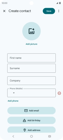 Press First name and key in the required first name.