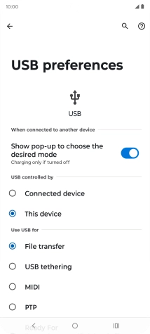 Press File transfer.
