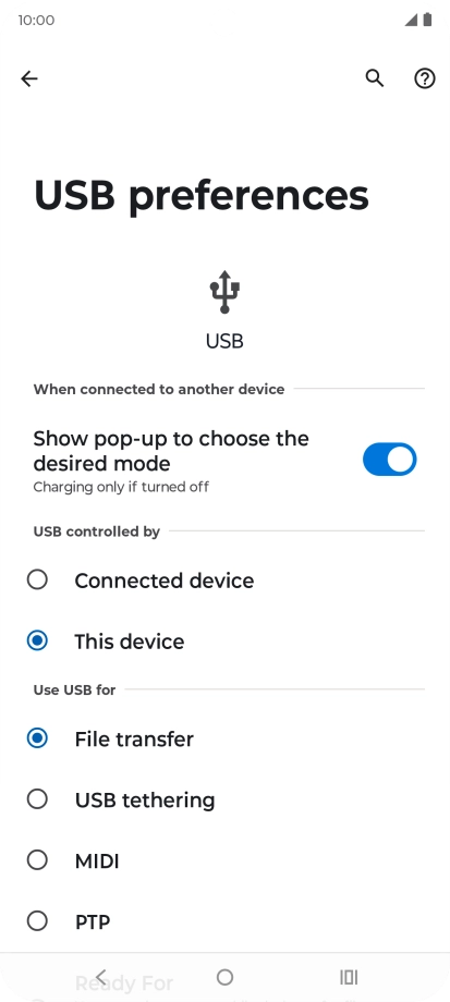 Press File transfer.