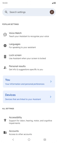 Press Voice Match and follow the instructions on the screen to turn automatic activation of Google Assistant on or off.
