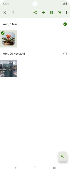 Press the required pictures or videos.