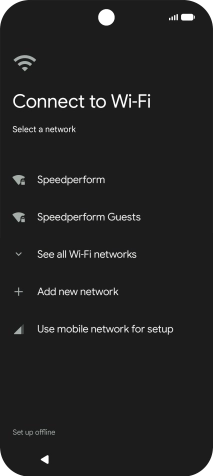 Press the required Wi-Fi network.