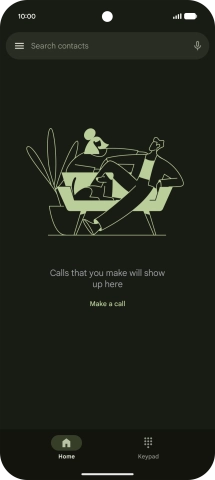 Press the keypad icon.