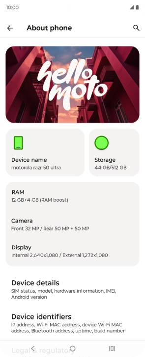 Press Device details.