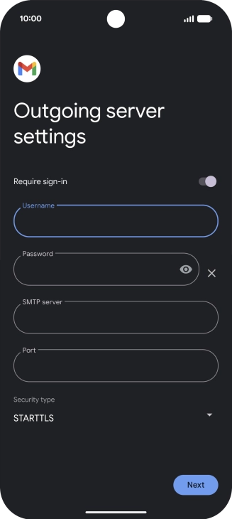 Press the field below 