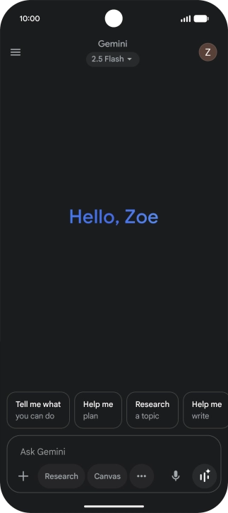 Press the profile icon.