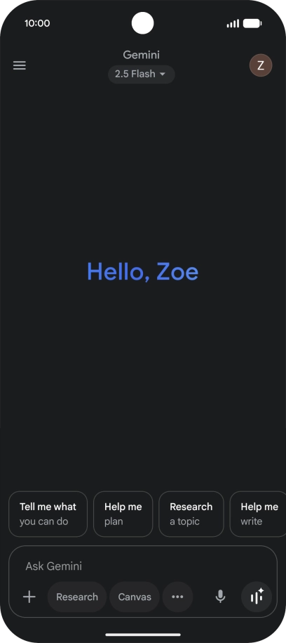 Press the profile icon.