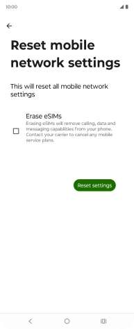 Press Reset settings.