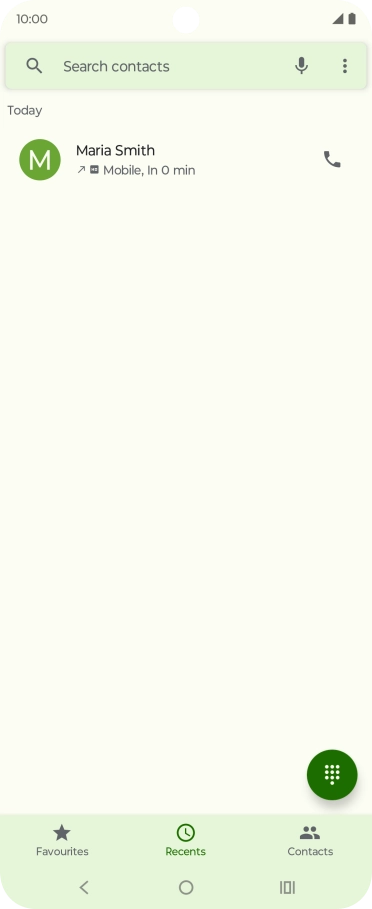 Press and hold the required contact.