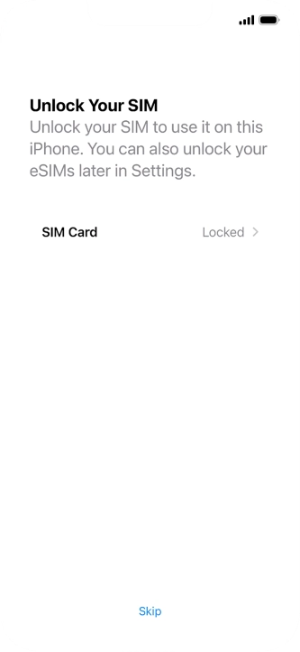 Press SIM Card.