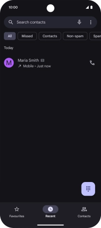 Press and hold the required number.