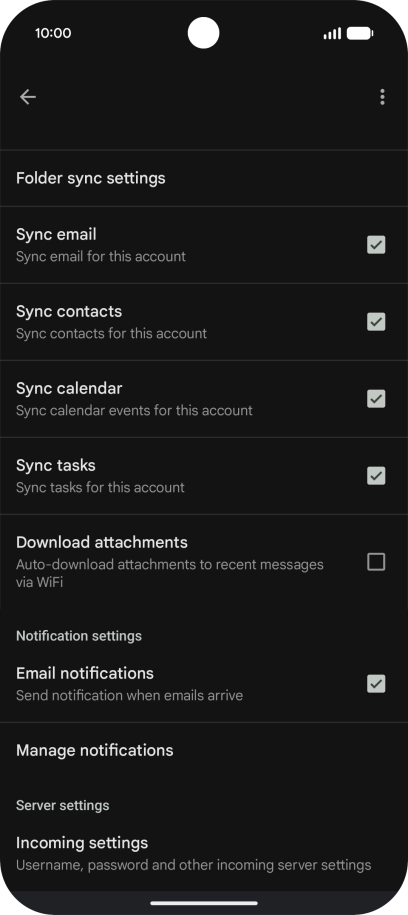 Press the field next to 