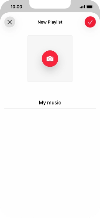 Press the confirm icon.
