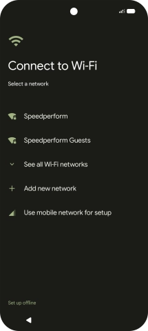 Press the required Wi-Fi network.