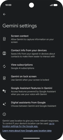 Press Digital assistants from Google.