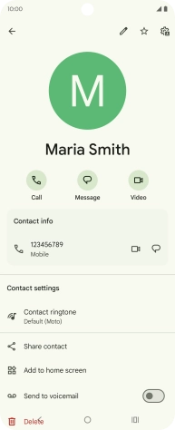 Press the Home key to return to the home screen.