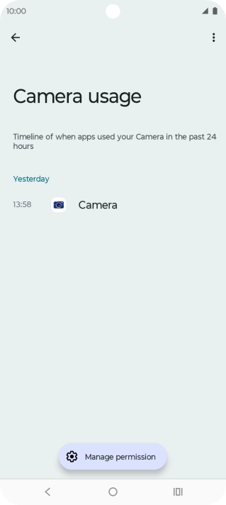 The total app activity for the selected phone function is displayed.