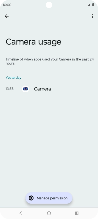 The total app activity for the selected phone function is displayed.