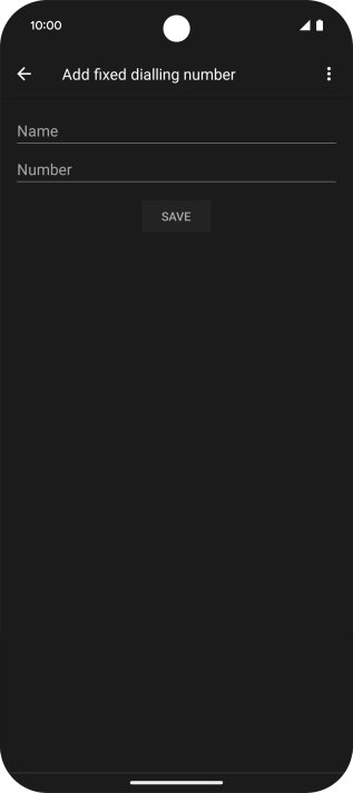 Press Name and key in the required name.