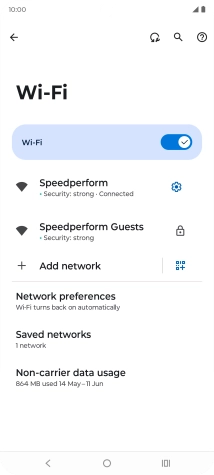 Press the settings icon next to the Wi-Fi network you're connected to.
