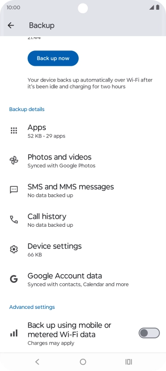 Press the indicator next to 