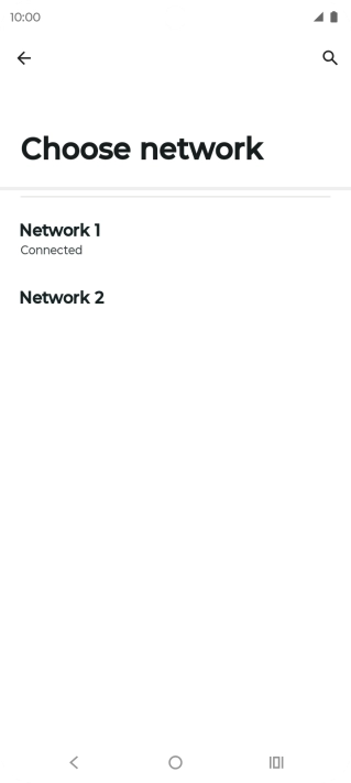 Press the required network.