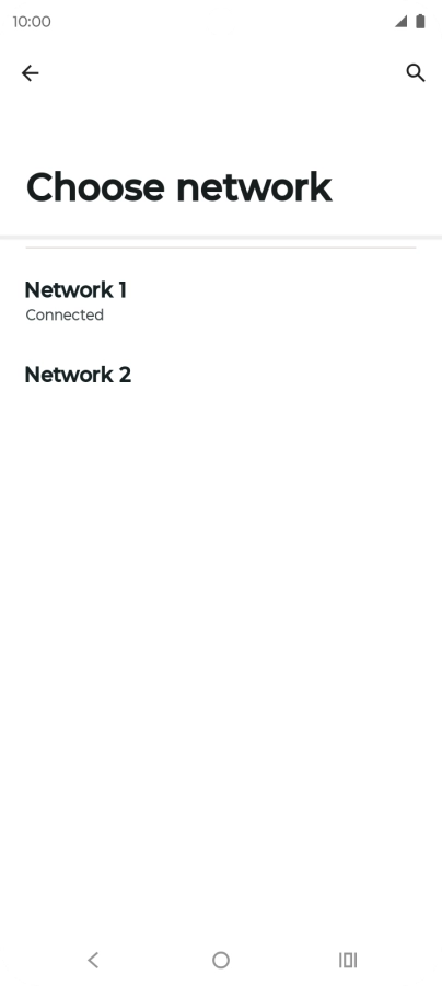 Press the required network.