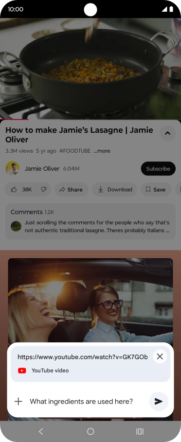 Follow the instructions on the screen to type or speak the required question for the video.