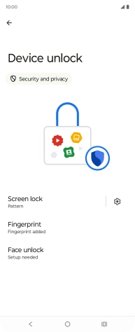 Press Screen lock and key in the additional phone lock code you created earlier.