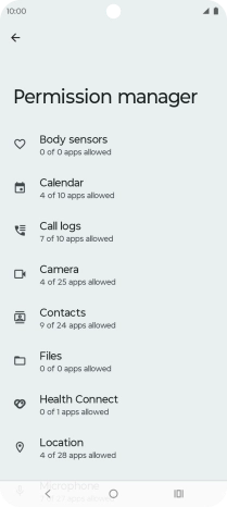 Press the required phone function.
