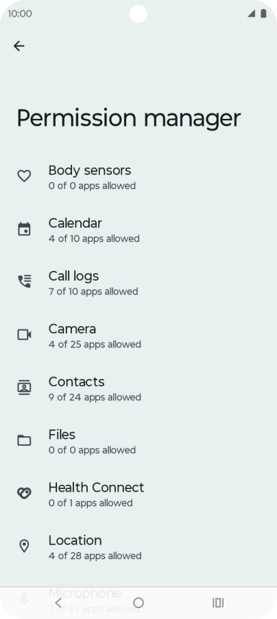 Press the required phone function.