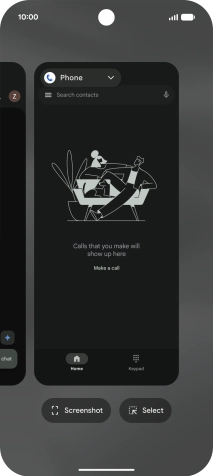 To end one running application, slide your finger upwards on the required application.