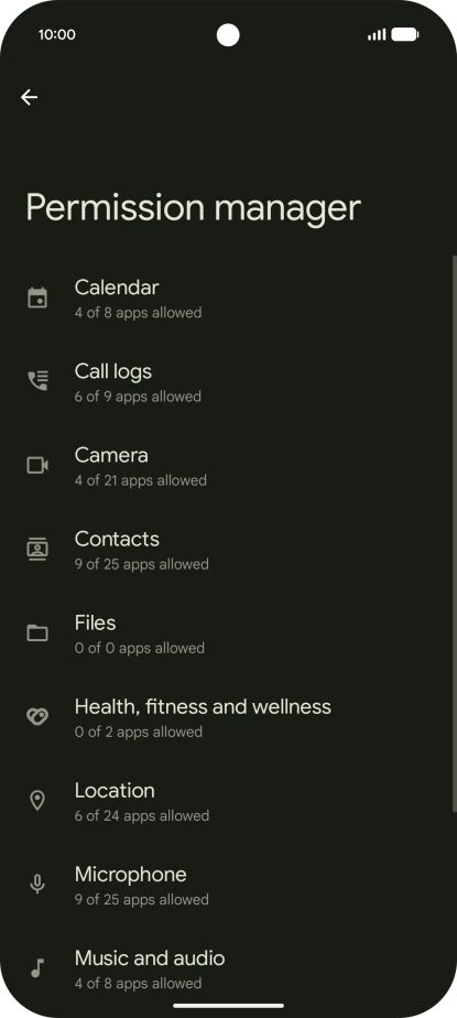 Press the required phone function.