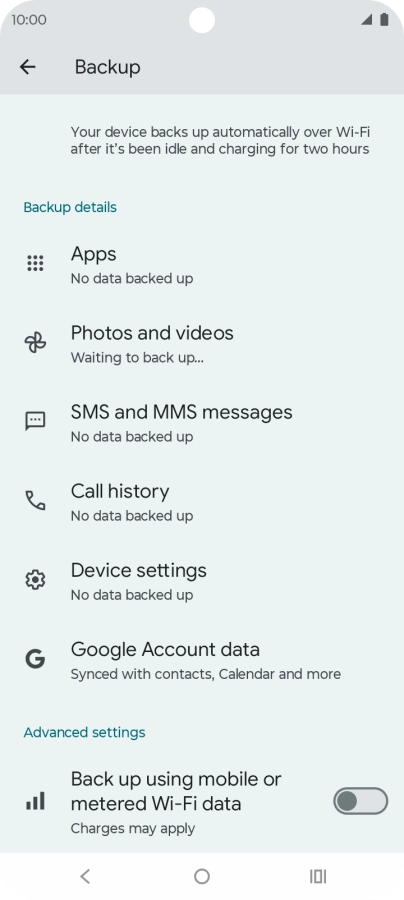 Press the indicator next to 