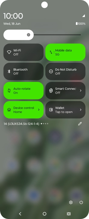 Press the settings icon.