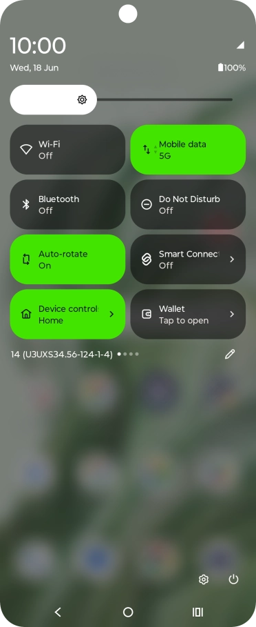 Press the settings icon.
