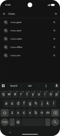 Key in the name or subject of the required app and press the search icon.