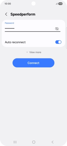 Key in the password for the Wi-Fi network and press Connect.