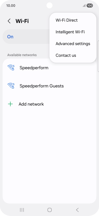 Press Intelligent Wi-Fi.