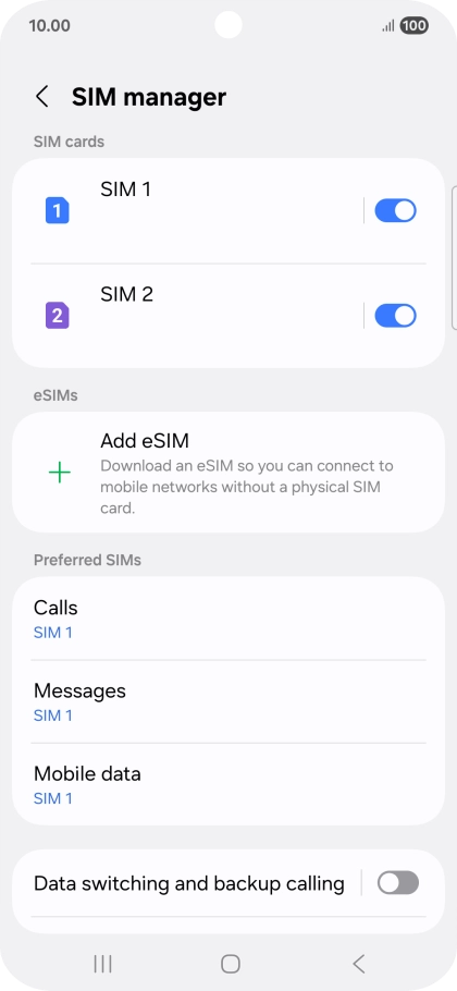 Press the required price plan.