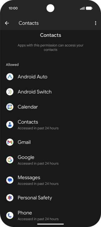 Press the required app.
