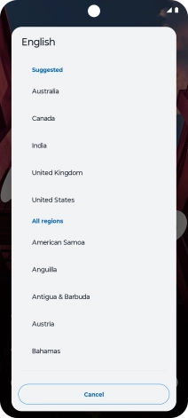 Press the required country or area.