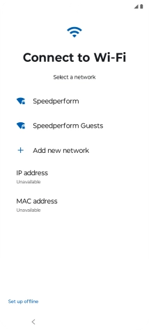 Press the required Wi-Fi network.