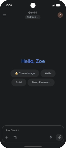 Press the profile icon.